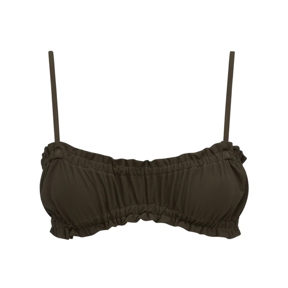 Brown Ruffled Bikini Set - Picture 3 of 4